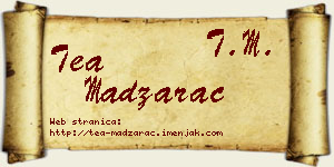 Tea Madžarac vizit kartica